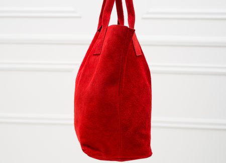 Real leather shopper bag Glamorous by GLAM - Red -