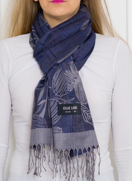 Women's scarf Due Linee - Blue -