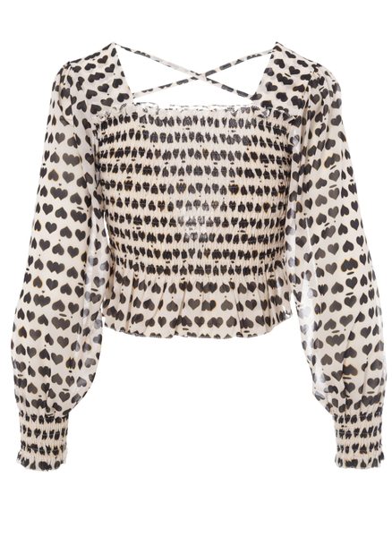 Top donna Glamorous by Glam - Bianco - nero -