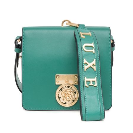 Real leather crossbody bag Guess Luxe - Green -