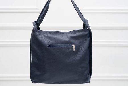 Real leather shoulder bag Glamorous by GLAM - Dark blue -