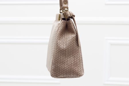 Bolso de cuero de mano para mujer Glamorous by GLAM - Beige -