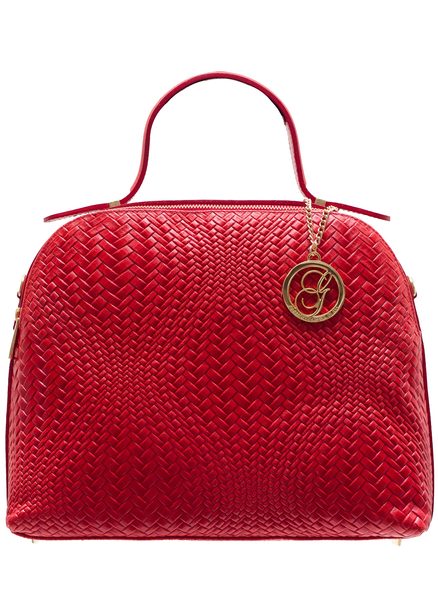 Real leather handbag Glamorous by GLAM - Red -