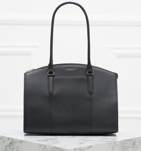 Bolso de hombro de cuero para mujer Furla - Negro -