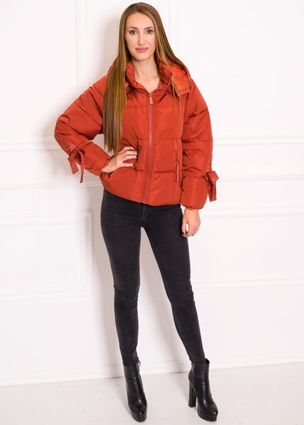 Damska kurtka zimowa Due Linee - pomarańczowy -