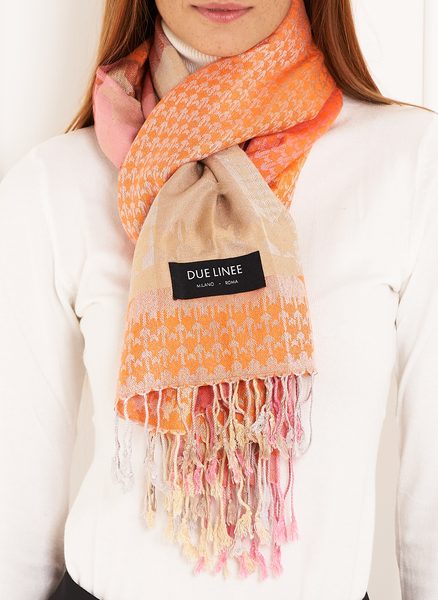 Foulard donna Due Linee - Arancione -