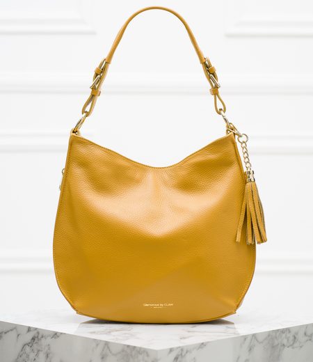 Borsa a spalla da donna in pelle Glamorous by GLAM - Giallo -