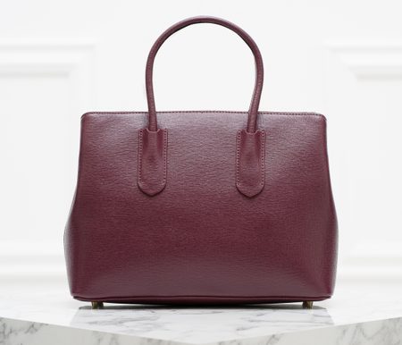 Real leather handbag Furla - Wine -