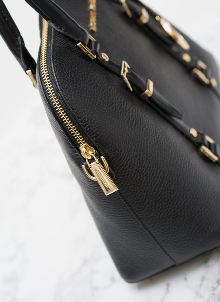 Borsa a mano da donna in pelle Michael Kors - Nero -