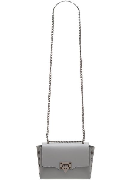 Real leather crossbody bag Glamorous by GLAM - Grey -