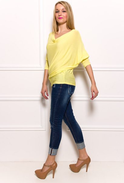 Dámský top - volný střih - žlutá -
