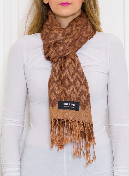 Foulard donna Due Linee - Marrone -