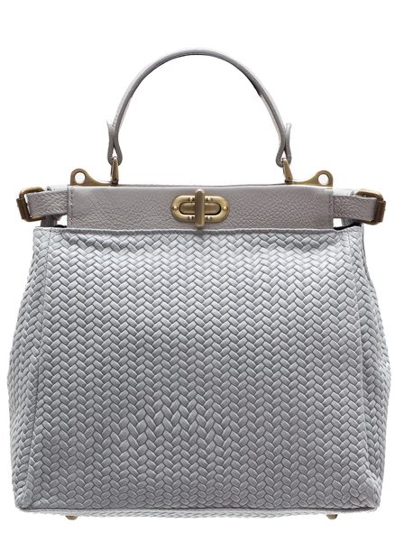 Real leather handbag Glamorous by GLAM - Grey -