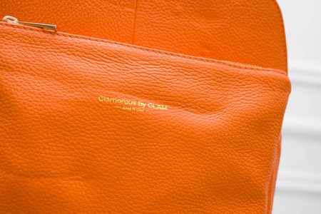 Mochila de mujer de cuero genuino Glamorous by GLAM - Naranja -