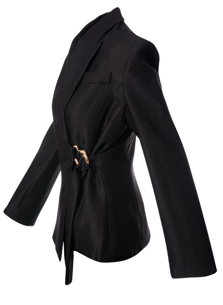 Costum negru sacou și pantaloni -