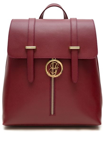 Women's real leather backpack Glamorous by GLAM - Wine -