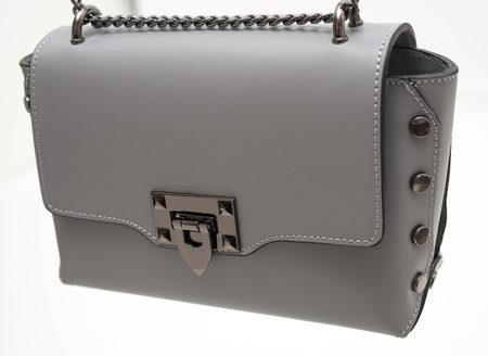 Real leather crossbody bag Glamorous by GLAM - Grey -