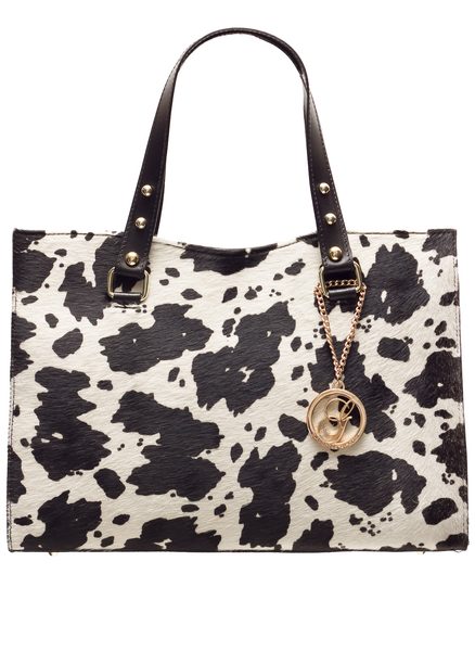 Borsa a mano da donna in pelle Glamorous by GLAM - Bianco - nero -