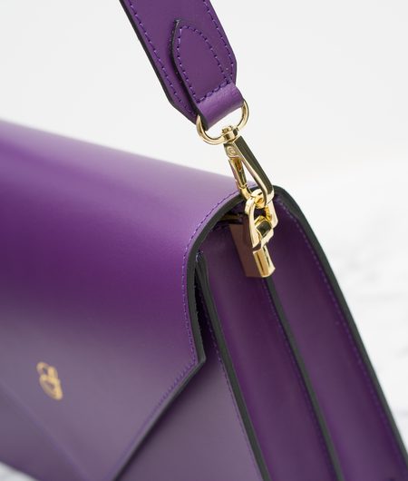 Real leather shoulder bag Glamorous by GLAM - Violet -