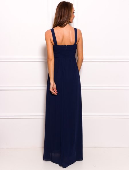 Vestido largo de mujer Due Linee - Azul oscuro -