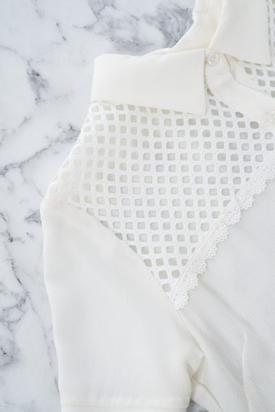 Top damă Due Linee - Albă -