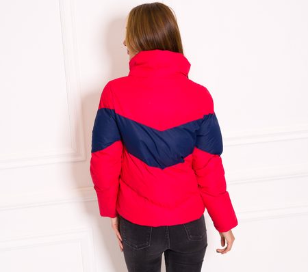 Women's winter jacket Due Linee - Red -