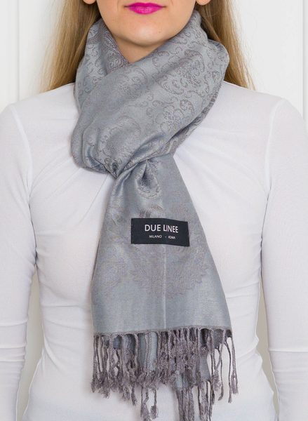 Foulard donna Due Linee - Grigio -