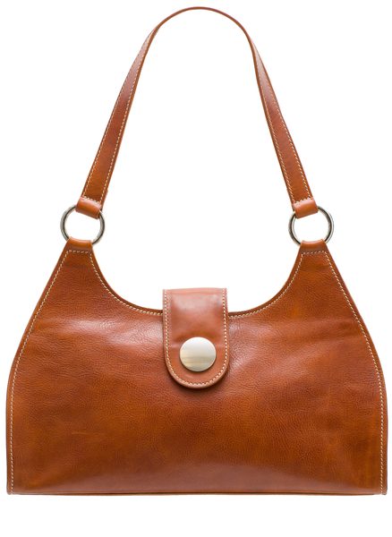 Bolso de hombro de cuero para mujer Glamorous by GLAM Santa Croce - Marrón -