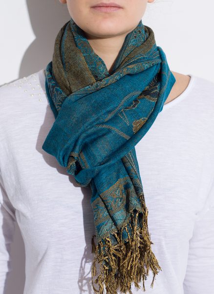 Women's scarf Due Linee - Blue -