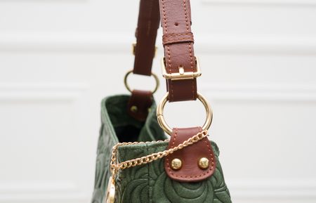 Real leather shoulder bag Glamorous by GLAM - Green -