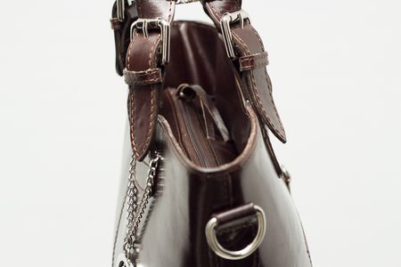 Real leather handbag Glamorous by GLAM - Brown -