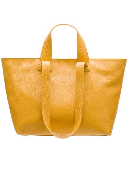 Real leather shoulder bag Glamorous by GLAM - Yellow -