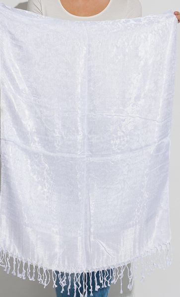 Dámská jemná bílá šála -