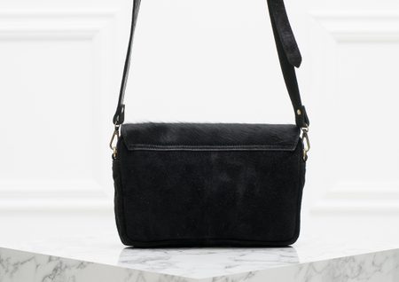 Bolso de cuero crossbody para mujer Due Linee - Negro -