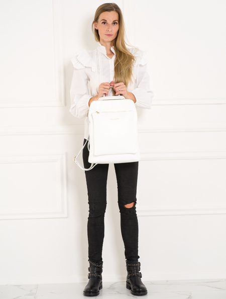 Real leather backpack Glamorous by GLAM - White -