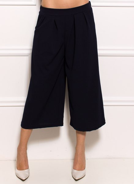 Dámske culottes nohavice 3/4 dĺžka - tmavá modrá -