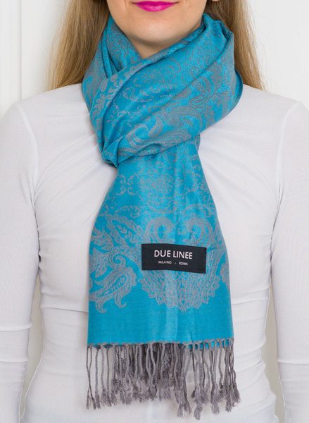 Women's scarf Due Linee - Blue -