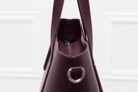 Real leather handbag Glamorous by GLAM - Wine -