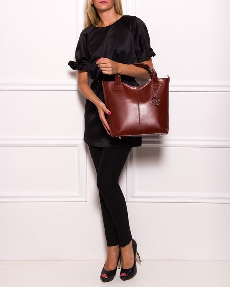 Borsa a mano da donna in pelle Glamorous by GLAM - Marrone -