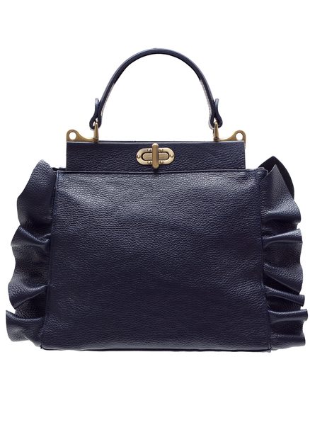 Real leather handbag Glamorous by GLAM - Dark blue -