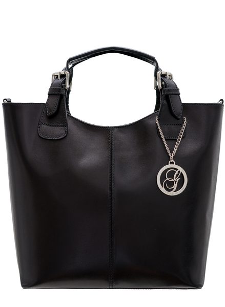 Bolso de cuero de mano para mujer Glamorous by GLAM - Negro -