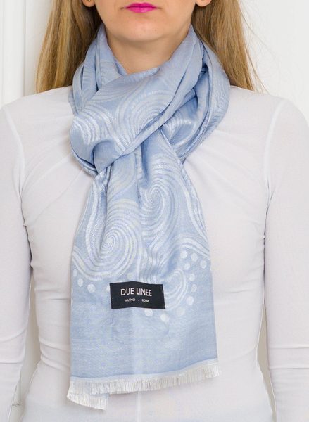 Women's scarf Due Linee - Blue -