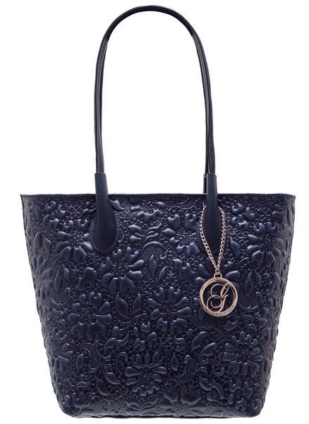 Real leather shoulder bag Glamorous by GLAM - Dark blue -