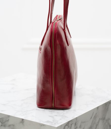 Real leather shoulder bag Glamorous by GLAM Santa Croce - Red -