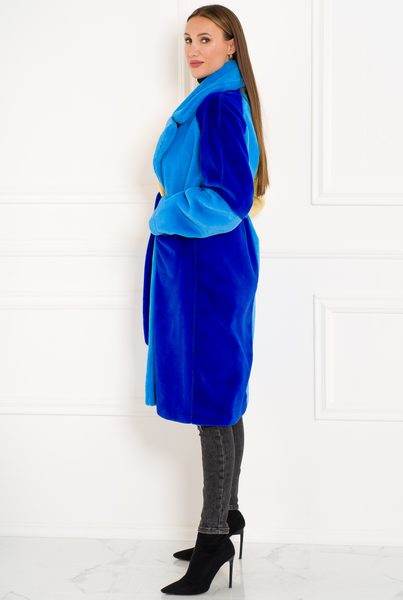 Abrigo de peluche para mujer Due Linee - Azul -