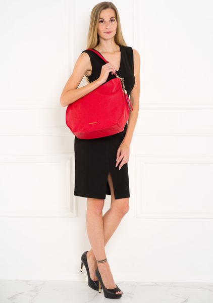 Bolso de hombro de cuero para mujer Glamorous by GLAM - Rojo -