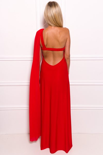 Vestido largo de mujer Due Linee - Rojo -