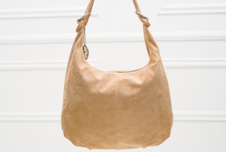 Real leather shoulder bag Glamorous by GLAM - Beige -