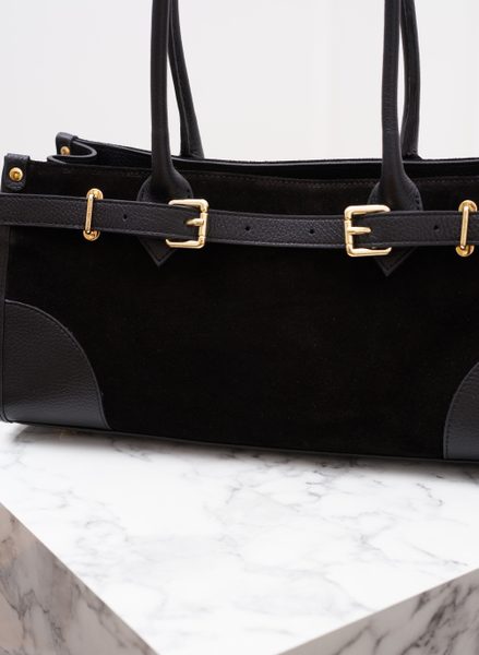 Real leather shoulder bag Glamorous by GLAM - Black -