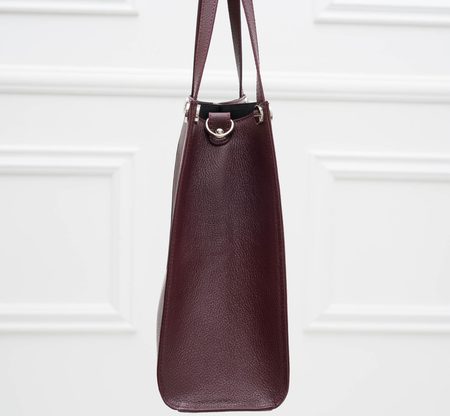 Real leather shoulder bag Glamorous by GLAM - Wine -